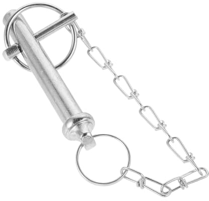 MUCKLILY 8000lbs Perno di Bloccaggio per Rimorchio Accessorio di Fissaggio con Catena Perno di Sicurezza per Asse di Traino Metallo di Resistente Condizioni Atmosferiche Avverse per Gancio
