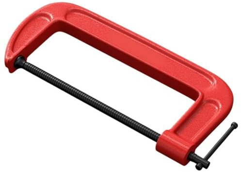 Gettimore Morsetto regolabile per lavorazione del legno a forma di G, pinza in acciaio forgiato con regolazione dell'angolo di 90°, ganasce seghettate per metallo/legno/plastica, 12-30,5 cm