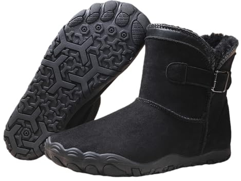 Hike Winter Barefoot Boot Women’s Fur-Lined Ergonomic Footwear, Snow Boots Wide Toe Box Shoes for Women Men