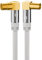 Goobay 70420 TV-Antennenkabel, gewinkelt, Koax-Buchse 90° > Koax-Stecker 90°,135 dB, 4-fach geschirmt, vergoldet, weiß (3,0m)