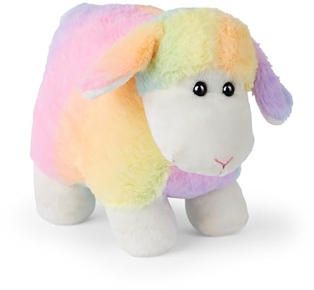 Mousehouse Gifts - Peluche agneau/mouton - couleur arc-en-ciel - 25 cm