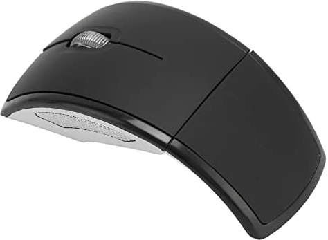 Ratón Inalámbrico Plegable para Computadora, ABS, Portátil, Compacto, Inalámbrico, Plegable, 1600 PPP, Mate, para Juegos de Oficina, Plug and Play(Negro)