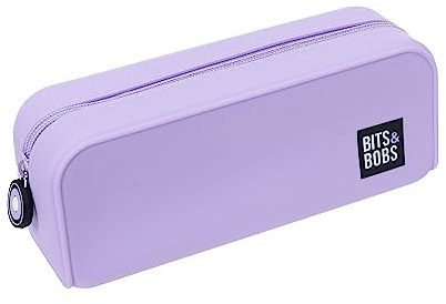 Grafoplás | Estuche de Silicona Lavanda Pastel | 20x7,5x7,5cm | Tacto Suave | Flexible | Resistente al Agua | bits&Bobs Pop Up Design | Colores Pastel