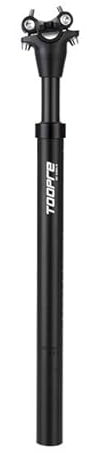 QIUSHIBO sadelstolpar MTB fjädrad sadelstolpe 27,2/28,6/30,4/30,9/31,6 x 400 mm cykel sadelstolpe 45 mm fjäderväg vägshjul stötdämpning dämpning sittrör sadelstolpar fjädrad (27,2 x 400 mm)