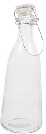 Luxshiny Botella de Vidrio 1000Ml Botella para Almacenar Recipiente Aislado para y Bebidas Contenedor Transparente 1