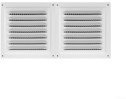 Griglia di sfiato in metallo, 30 x 15 cm, in acciaio inox, da parete esterna, griglia di ventilazione, schermo a rete piatta, quadrata con griglia (2)