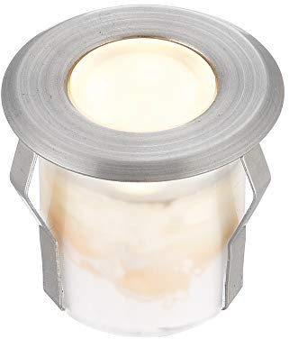 Cove Round LED Outdoor Garden Walkway Decking Ground Marine Grade Stainless Steel Light Warm White 3000K Uplighter IP67 Rated - Ideal for Coastal Areas