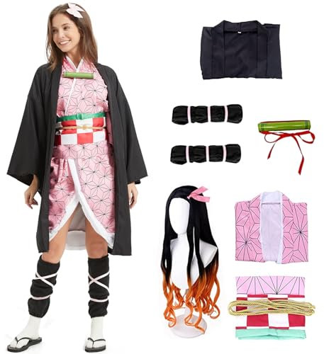 Hislovy Cosplay Kostüm für Damen Erwachsene, Costume für Karneval Halloween Rollenspiele Party(Rosa Set, S)