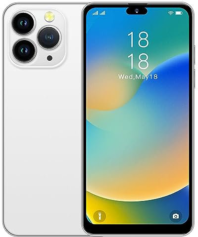 McMgc Mc15Px Téléphone Portable Débloqué, 6,3 Pouces Waterdrop Android 9.0 Smartphone Pas Cher, 16Go ROM/128GB Extensible, Dual SIM, Face ID,3850mAh Batterie (White)