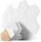 Paneles Acusticos Autoadhesivos, 18 Piezas, Hexagonal Panel Acustico Decorativos, Acoustic Panels para Pared, Techo, Puerta, Home Estudio, Gaming, Living Room, 30 x 26 x 0,9 cm, Blanco