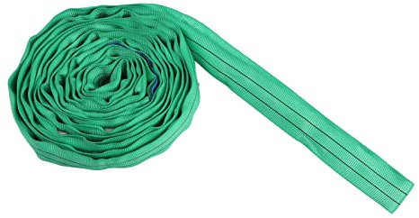Sangle de Levage de Gréement, Sangle de Levage 4M 2T, Sangle de Levage de Gréement Flexible en Polyester à Double Boucle Renforcée pour Palan de Grue, Verte, Ronde