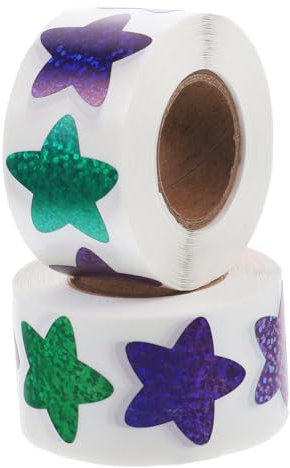 Tofficu 2rollen Sternaufkleber Belohnungsaufkleber Für Schüler Selbstklebende Aufkleber in Sternform Für Sammelalben Und Dekoration