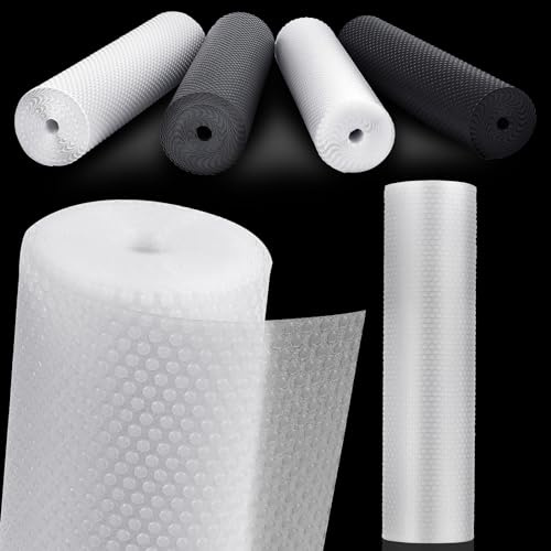 MooiFun Tappetino Antiscivolo, Rivestimento Cassetti, Non-Adesivo Eva Plastica Rotolo Carta per Mensola Frigorifero Tavolo Mobile Cucina Ripiani (Trasparente/40cm x 610cm)