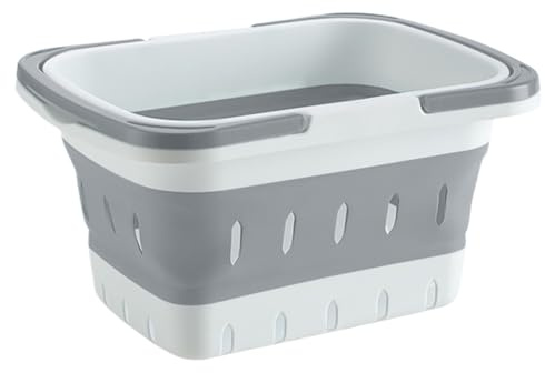 Shower caddyy Basket - Folding Bath Bin with Handle, Baskets for Shower, Organizer Basket Bins, Portable Storage Bin for Bathroom, RV, Home, Dorm, Camping, College, Lägenhet, , Vuxna, Barn
