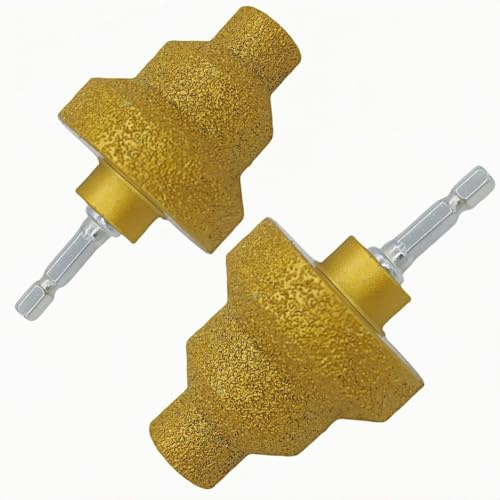 Buhdjfnke Juego de 2 brocas escalonadas de diamante (20 mm/35 mm/50 mm) – M10 para biselar y pulir azulejos, hormigón con amoladora angular