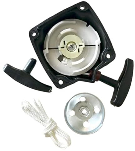 Stålstartkomponent för 33cc, 43cc & 52cc fräs – inklusive startskiva, handtag och 3,0 mm x 90 cm dragsnöre