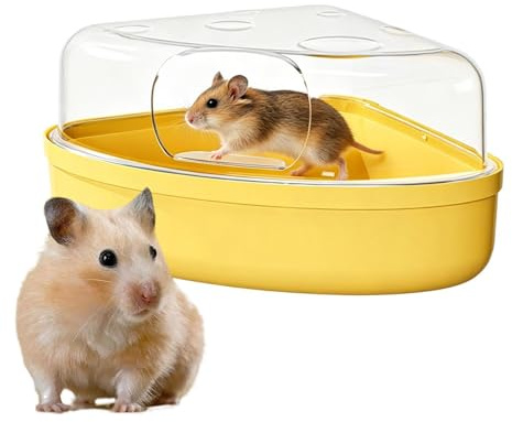 Hamster sandbadlådan Badning, Grävning, Genomskinlig och Läckagesäker | Sandbadbehållare för ökenråtta till buren till mus och chinchilla: sysselsättning, lek, sömn, födosök, samt