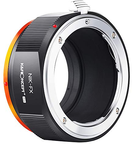K&F CONCEPT Adaptador de Objetivo NIK(AI/F)-FX,Anillo Adaptador de Cámara Lente Objetivos Compatible con Nikon F/AI Mount a Cuerpo de Cámara Cámara Fujifilm Fuji X-Serie