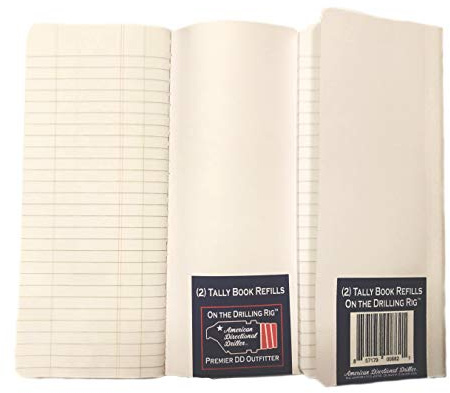 2 Tally Book Refills - No Hardcover - 200 Sewn Pages Each, Lined Rule
