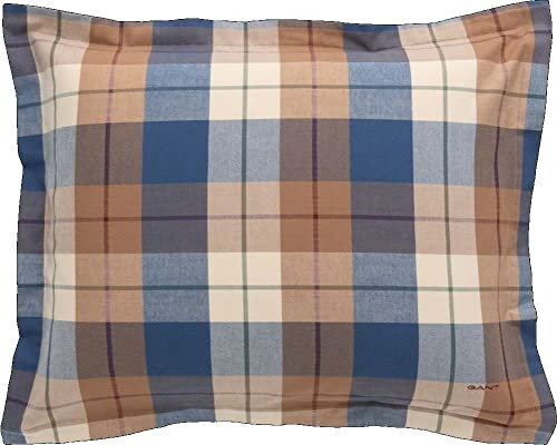GANT Flannel Check Pillowcase Deep Blue 80X80