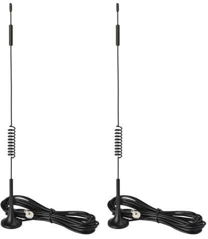 Superbat 4G LTE Antenne 7dBi TS9 Stecker Cellular Antenne mit Magnetfuß - Omnidirektionale Netzwerkantenne 2 Stück für 4G LTE, GSM, GPRS Router, MiFi, Hotspot, Router, USB Modem