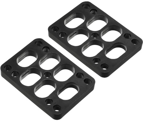 PATIKIL 3/8 Rondelle di Sollevamento per Skateboard, Confezione da 2 Rondelle di Sollevamento in Pu 3x2 con Angolazione per Skateboard Truck, Nero