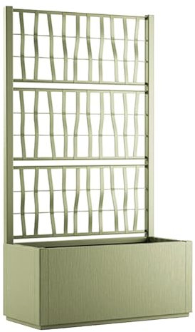 NG NICCOLAI FIORIERA RETTANGOLARE CON SPALLIERA 80X36X140(H) CM VARI COLORI 100% RICICLATA E RICLABILE MADE IN ITALY (VERDE OLIVA)