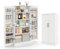 KOMFOTTEU Vorratsschrank mit Doppeltür, Aufbewahrungsschrank mit verstellbaren Einlegeböden, Mehrzweckschrank Süßigkeitenschrank, Küchenanrichte für Esszimmer, 60x40x120 cm (Weiß)