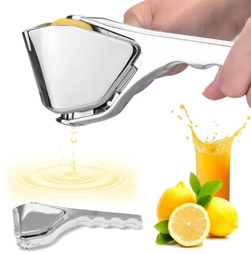 Jinfanshurich Exprimidor Manual de Acero Inoxidable Premium, Exprimidor de Limones, Limas & Naranjas, Prensa de Jugos Resistente, Apta para Lavavajillas, Lemon Squeezer Mejorado 2025