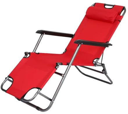 Deccart - Gartenliege - Liegestuhl Garten klappbare - Sonnenliege klappbar - Sonnenliegen - Gartenliegen - Sun Lounger - Liege für Balkon und Camping Outdoor - leicht - Klappliege – Rot