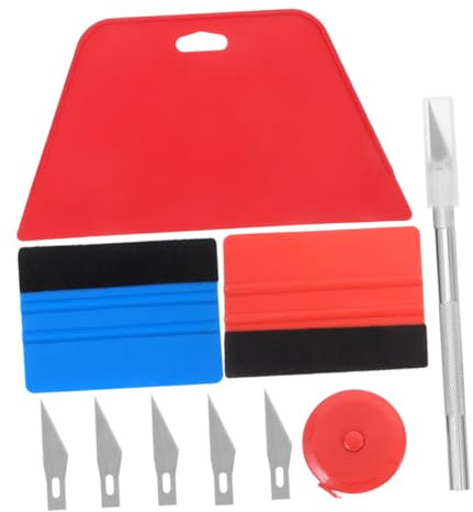 Operitacx Kit D’outils de Lissage pour Papier Peint et Film Auto, Raclette Abs Bords Résistants aux Rayures, Prise Ergonomique, 1 Set