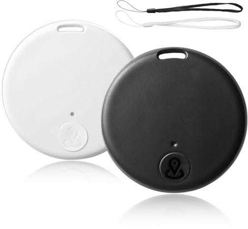 2 Pack Airtag GPS Localisateur Intelligent, Localisateurs d'objets, Traceur GPS Bluetooth 5.2 pour Clés, Portefeuilles, Animaux, Moto, Valises, Localisateur de Clé Compatible Android & iOS