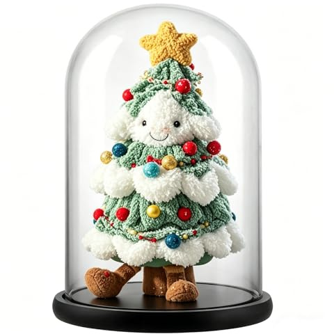 APACALI 1 campana de cristal con suelo de madera, 30 cm, campana de cristal transparente, caja de cristal, con base para luces, decoración, accesorio para el hogar