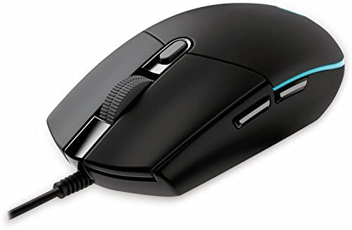 Logitech G203 Prodigy Gaming Maus, 8000 DPI Sensor, RGB-Beleuchtung, 6 Programmierbare Tasten, Benutzerdefinierte Spielprofile, Klassisches Design, Leichtgewicht, PC/Mac - Schwarz