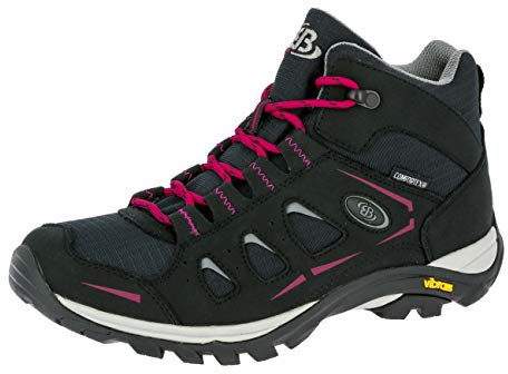 Brütting MOUNT FRAKES HIGH Damen Trekking- & Wanderstiefel, Schwarz/ Pink, 41 EU