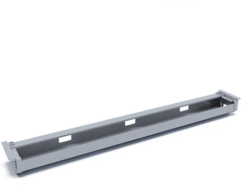 EISNHAUER ® Kabelwanne Hook abklappbar gegen den Kabelsalat am Schreibtisch, besonders viel Platz, Metall (Silber)