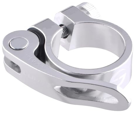 TRIWONDER Cykelsadelklov 28,6 mm, 31,8 mm, 34,9 mm, sadelklämma, snabbspännare, sadelstöd, sadelstolsklämma för MTB och vägcykel (silver – 34,9 mm)