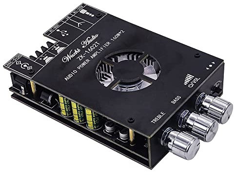 WANGCL 2 amplificateurs stéréo TDA7498E 160 W pour caisson de basses compatible Bluetooth 2.0 canaux Classe D