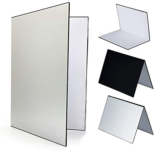 Cartón Reflector Plegable 3 en 1 para Fotografía - Reflector de Luz para Comida, Naturaleza, Joyería de Mesa y Alimentos