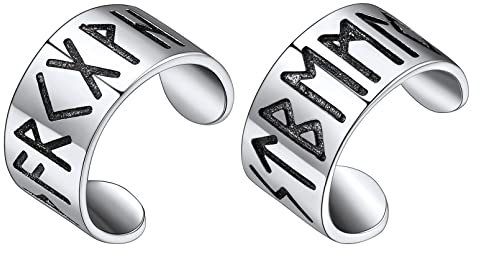 FaithHeart Damen Mädchen Rune Ohrstecker für Damen Herren 925 Sterling Silber Wikinger Rune Symbol mit Geschenkebox für Geburtstag Weihnachten