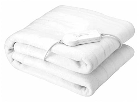 Marco Paul Double Electric Blanket 120cm x 110cm Premium Fleece Heated Underblanket. Overheat Protection, Auto Safety Shut Off,Fast Heat Up Time Machine Washable.