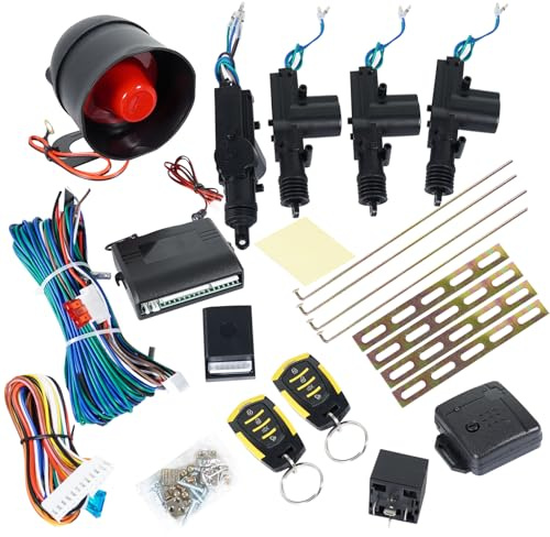 Unifizz Car Remote Central Locking Kit Keyless Car Door Anti-Theft Alarm System Kit Universal