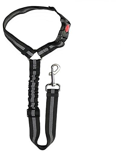 Dog Seat Belt for Cars UK - Adjustable Headrest Dog Car Harness, Heavy Duty Pet Safety Belt with Anti-Shock Elastic Lead | Crash Tested Vehicle Restraint for Small to Large Dogs