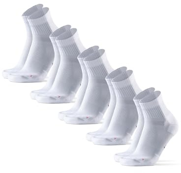 DANISH ENDURANCE Chaussettes de Running, Lot de 3 ou 5, Blanc, 43-47