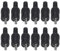 Greluma 12 Piezas Conectores de altavoz DIN de 2 pines con terminales de tornillo, conector de cable de altavoz HiFi macho, sin soldadura