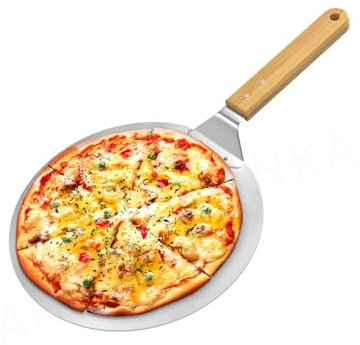ANKA Pala per pizza, crosta di pizza da 10 pollici, per pizza, torte, pane, torte, in alluminio, per pizza