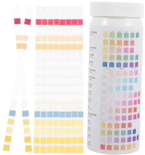 VILLFUL 100 Stück Wasserhärte Teststreifen Für Trinkwasserqualität Wasserteststreifen Für Zuhause Mit Tropfer-reagenzglas Einfach Zu Verwenden Für Wasseranalyse