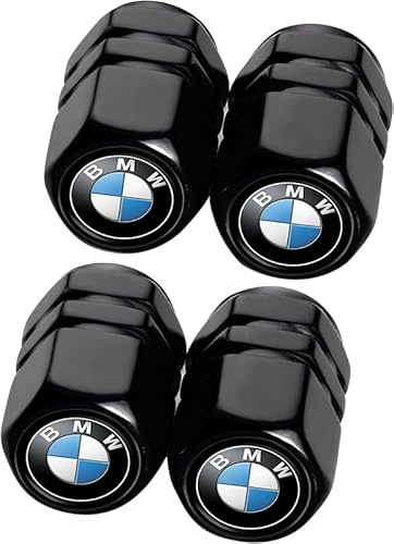 4pcs Auto Ventilkappen aus Metalllegierung für BMW X1 X3 X7 X5 X6 1 3 5 6 Series Z4 7 M Series, Reifenventil Kappen, Universelle Staubschutzkappen Zubehör für Autoreifen