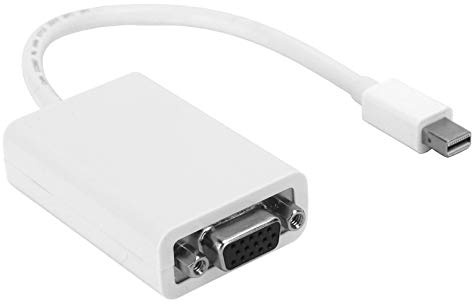 Cocoarm Mini Till VGA-adapter, ABS Mini DisplayPort Till VGA-omvandlare 6,7 Tum 240MHz Spegel och Utökat Läge för Pro Air X1 Projektorbildskärm TV