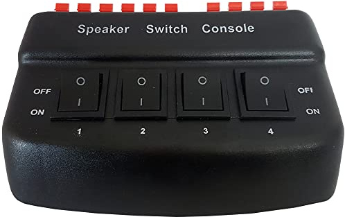4 Port/Zone Speaker Selector Splitter Switch *50W Per Channel @ 8 Ohm* Audio Distribution Box